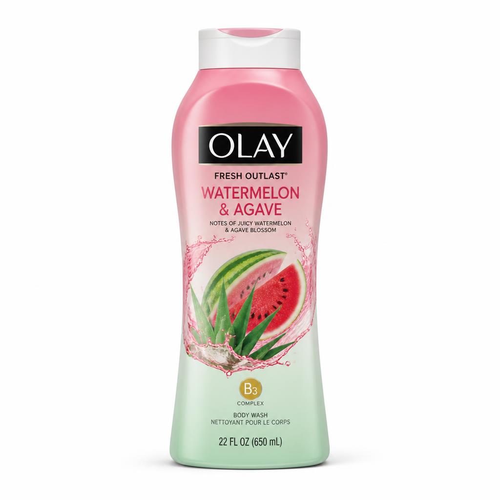 Olay Fresh Outlast Body Wash, Watermelon & Agave, 22 fl oz